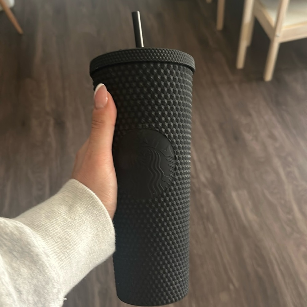 Studded Matte black Starbucks tumbler 24 oz